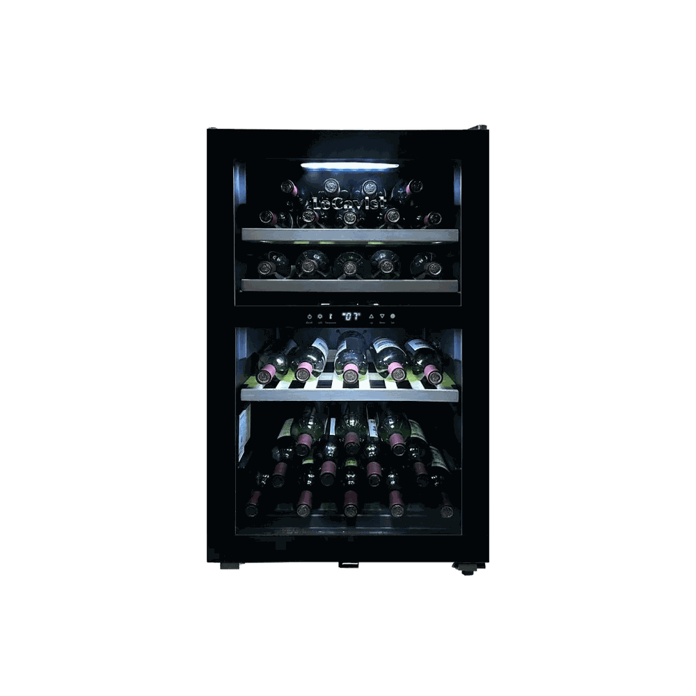 LeCavist 56 bottle dual-zone wine fridge in black