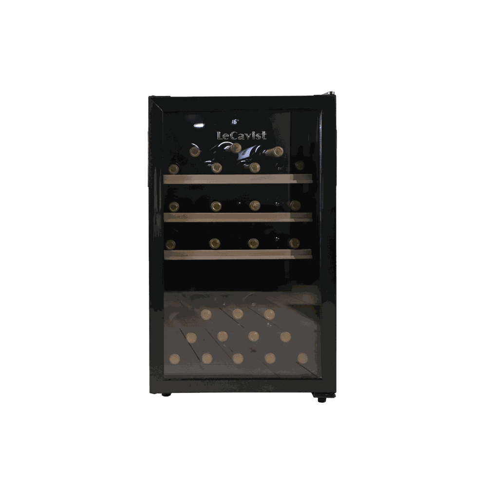 LeCavist 63 bottle single-zone wine fridge in black