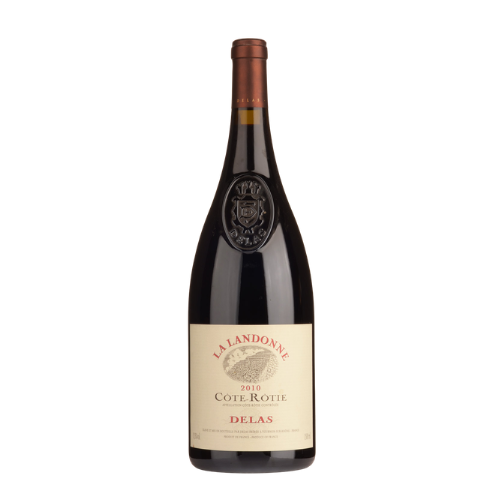 Delas Côte-Rôtie La Landonne 2010 red wine magnum 1.5L in white background