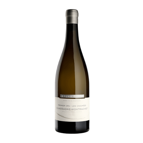 Bruno Colin Chassagne-Montrachet Les Chaumees 2023 Premier Cru Burgundy white wine bottle in white background
