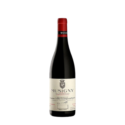 De Vogüé Musigny V.V. 2018 Grand Cru Burgundy red wine bottle in white background