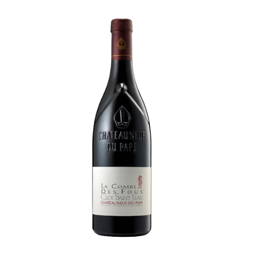 Clos Saint Jean Châteauneuf-du-Pape La Combe des Fous Rouge 2023 red wine magnum 1.5L in white background