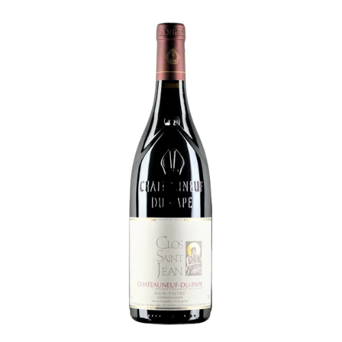 Clos Saint Jean Châteauneuf-du-Pape Rouge 2016 red wine magnum 1.5L in white background