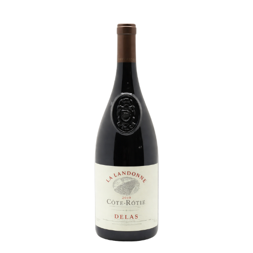 Delas Côte-Rôtie La Landonne 2019 red wine magnum 1.5L in white background