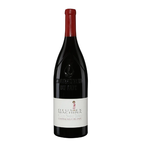 Clos Saint Jean Châteauneuf-du-Pape Deus-Ex-Machina Rouge 2023 red wine magnum 1.5L in white background