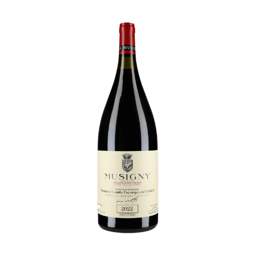 De Vogüé Musigny V.V. 2022 Grand Cru Burgundy red wine magnum 1.5L in white background