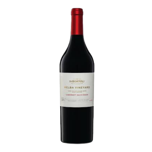 2019 Melba Vineyard Cabernet Sauvignon wine bottle on a white background