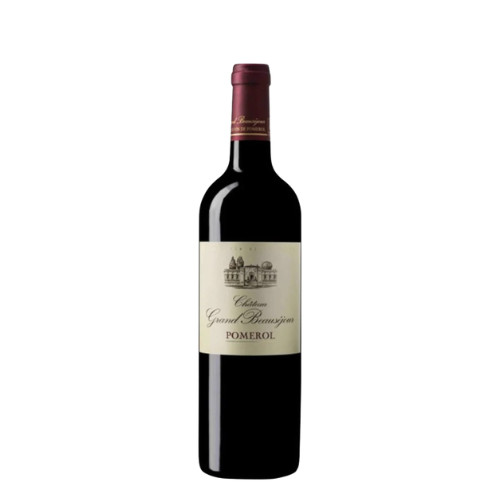 Château Beauséjour 2021 Côtes de Bordeaux red wine bottle in white background