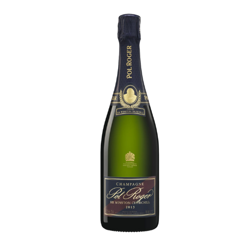Pol Roger Sir Winston Churchill 2013 Champagne bottle on a white background