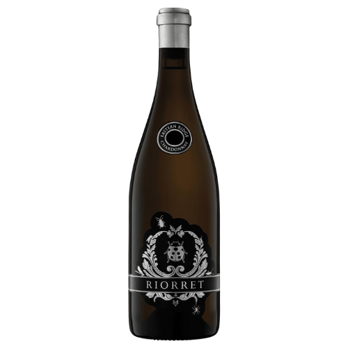 2024 Riorret Eastern Ridge Chardonnay wine bottle on a white background
