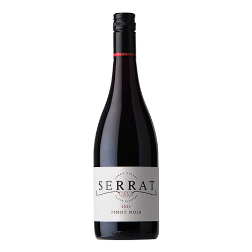 Serrat Pinot Noir 2024 Australian red wine bottle in white background