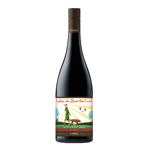 Fowles Ladies Who Shoot Their Lunch Shiraz 2021 red wine bottle