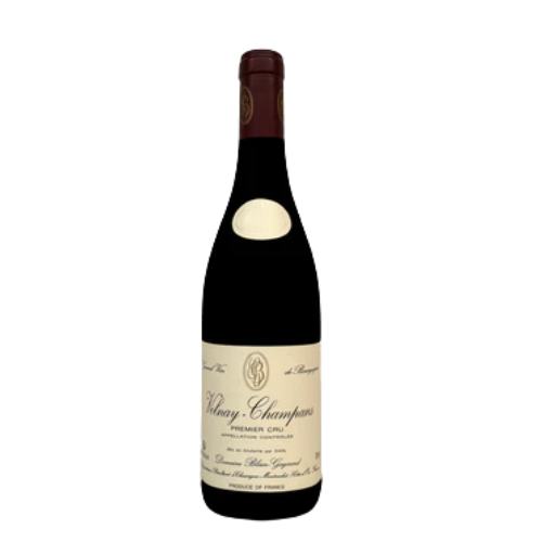 Blain-Gagnard Volnay-Champans 2023 red wine bottle on a white background
